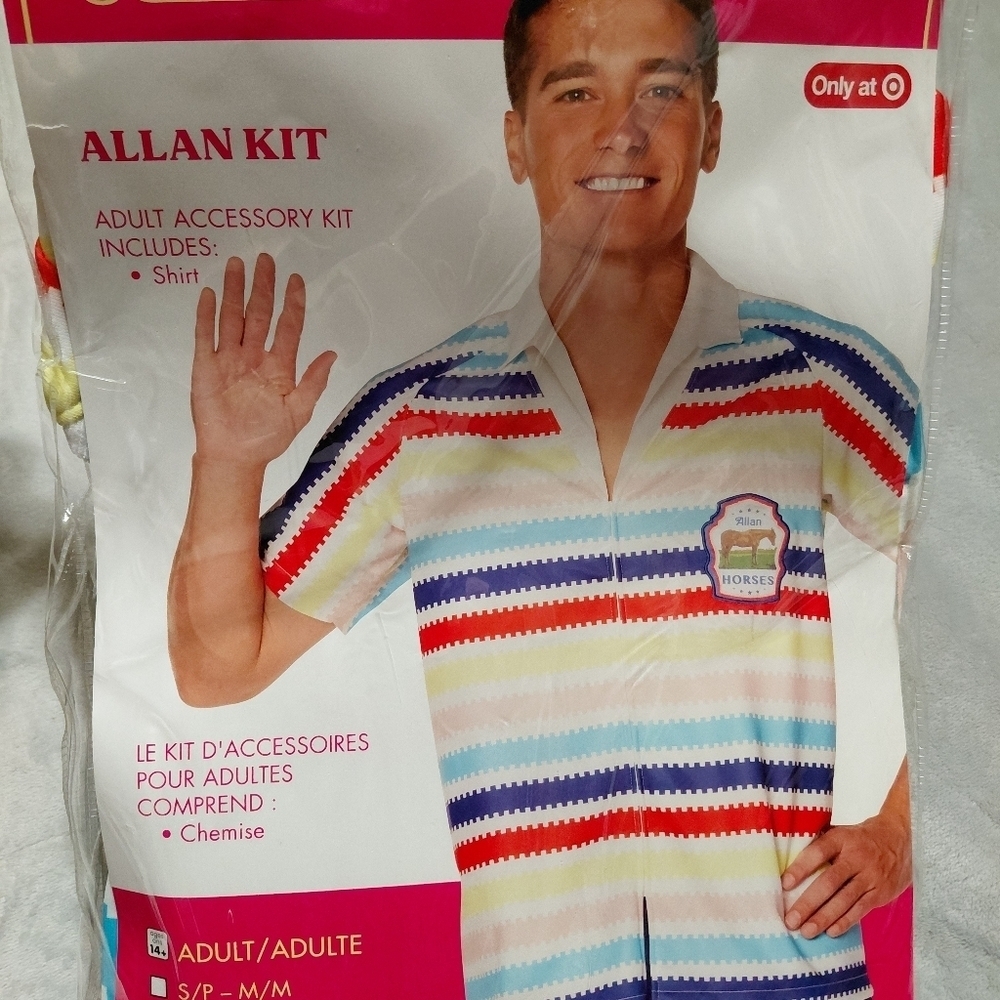 Barbie The Movie Allan Kit Halloween Costume Shirt Size Large/X-Large - Picture 3 of 4